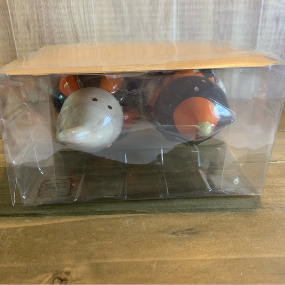 Johanna Parker Salt Pepper Cat Ghost Happy Faces Halloween New — Package Torn - Picture 3 of 8